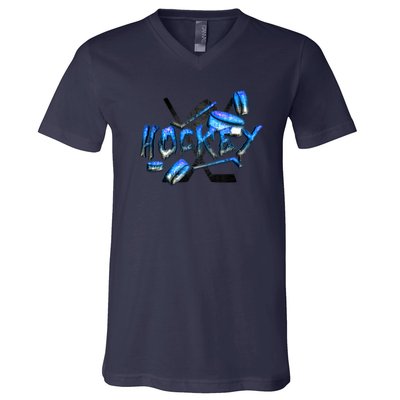 Hockey Stone Logo V-Neck T-Shirt