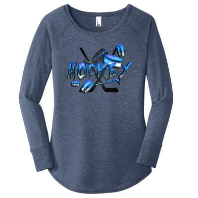 Hockey Stone Logo Women's Perfect Tri Tunic Long Sleeve Shirt