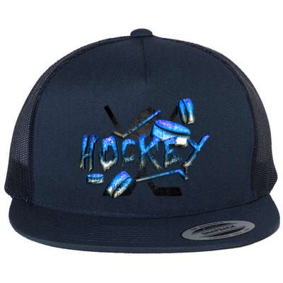 Hockey Stone Logo Flat Bill Trucker Hat