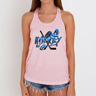 Hockey Stone Logo Women's Knotted Racerback Tank