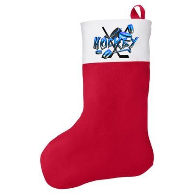 Hockey Stone Logo Felt Holiday Christmas Stocking