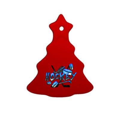 Hockey Stone Logo Ceramic Tree Ornament