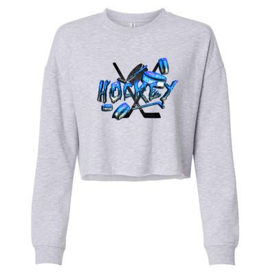 Hockey Stone Logo Cropped Pullover Crew