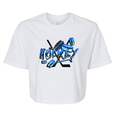 Hockey Stone Logo Bella+Canvas Jersey Crop Tee