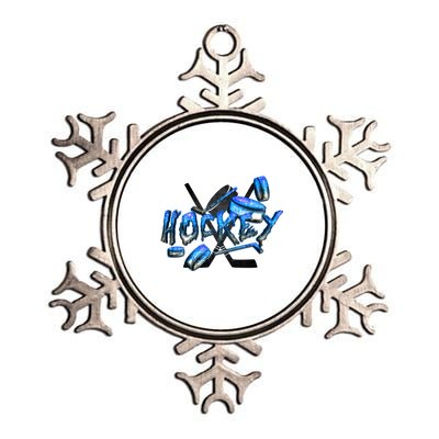 Hockey Stone Logo Metallic Star Ornament