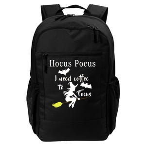 Hocus Pocus I Need Coffee To Focus Daily Commute Backpack