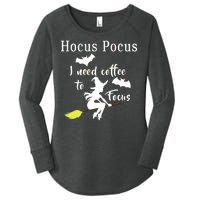 Hocus Pocus I Need Coffee To Focus Women's Perfect Tri Tunic Long Sleeve Shirt