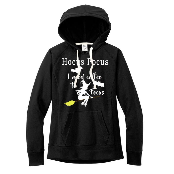 Hocus Pocus I Need Coffee To Focus Women's Fleece Hoodie