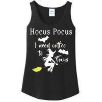 Hocus Pocus I Need Coffee To Focus Ladies Essential Tank