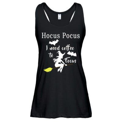 Hocus Pocus I Need Coffee To Focus Ladies Essential Flowy Tank