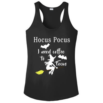 Hocus Pocus I Need Coffee To Focus Ladies PosiCharge Competitor Racerback Tank