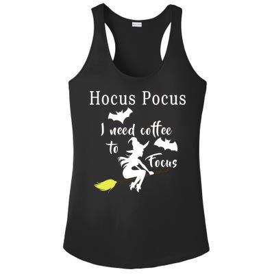 Hocus Pocus I Need Coffee To Focus Ladies PosiCharge Competitor Racerback Tank