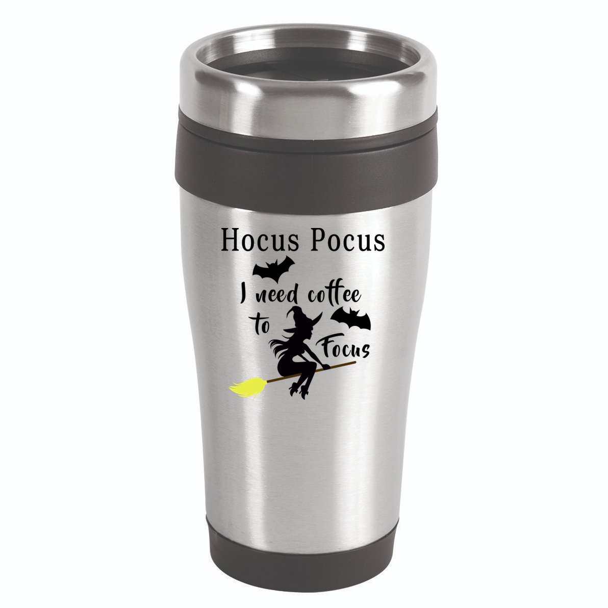 Hocus Pocus I Need Coffee To Focus 16oz Travel Tumbler