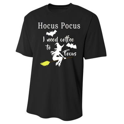 Hocus Pocus I Need Coffee To Focus Performance Sprint T-Shirt