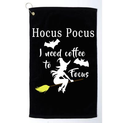 Hocus Pocus I Need Coffee To Focus Golf Towel