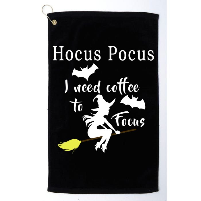Hocus Pocus I Need Coffee To Focus Golf Towel