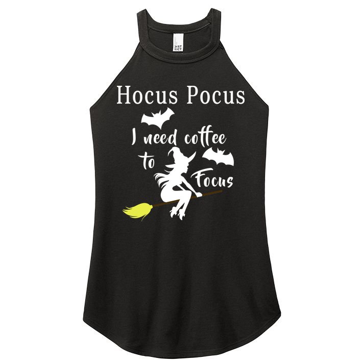 Hocus Pocus I Need Coffee To Focus Women's Perfect Tri Rocker Tank