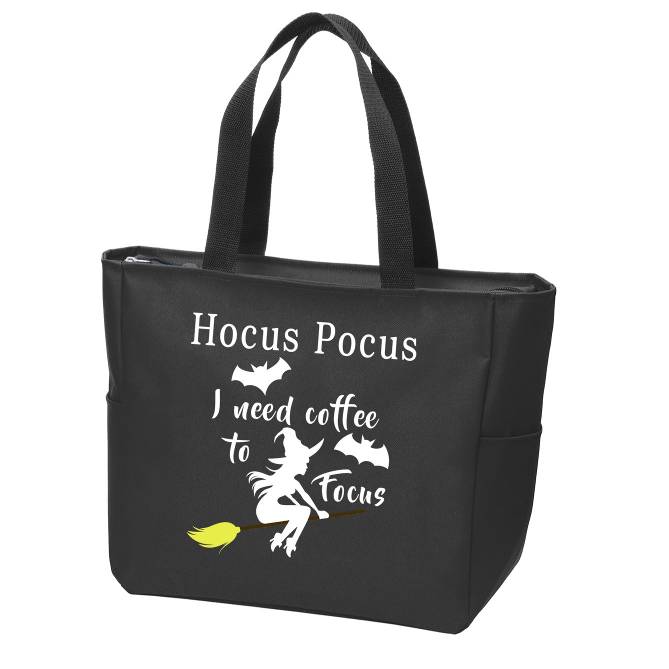 Hocus Pocus I Need Coffee To Focus Zip Tote Bag