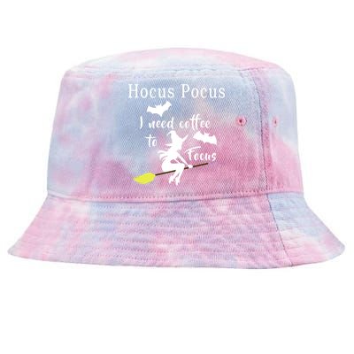 Hocus Pocus I Need Coffee To Focus Tie-Dyed Bucket Hat