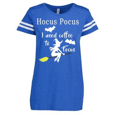 Hocus Pocus I Need Coffee To Focus Enza Ladies Jersey Football T-Shirt