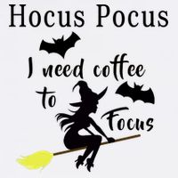 Hocus Pocus I Need Coffee To Focus Garment-Dyed Sweatshirt