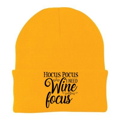 Hocus Pocus I Need Wine To Focus Knit Cap Winter Beanie