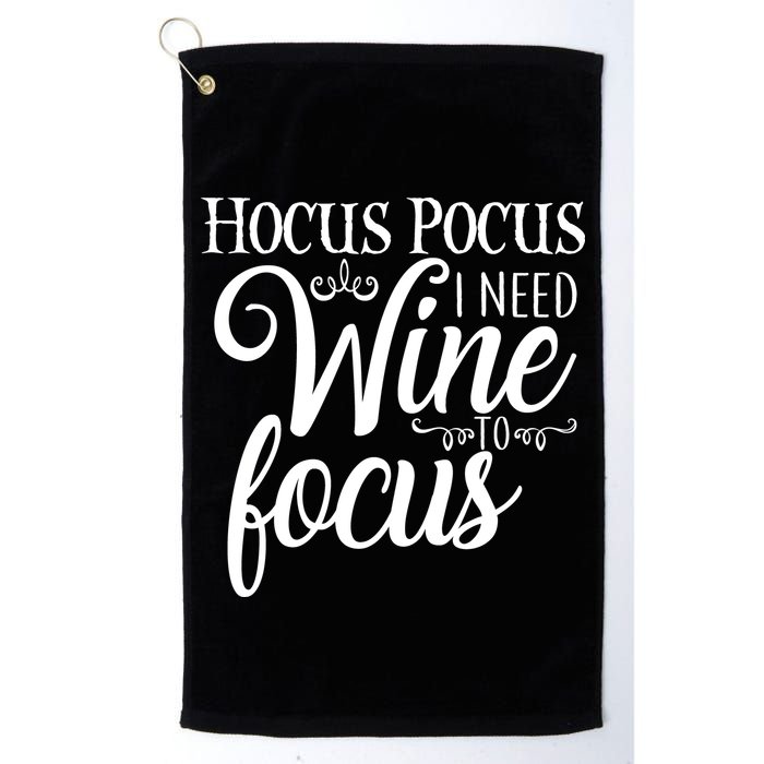 Hocus Pocus I Need Wine To Focus Golf Towel