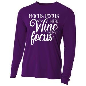 Hocus Pocus I Need Wine To Focus Cooling Performance Long Sleeve Crew