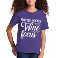 Hocus Pocus I Need Wine To Focus Kids T-Shirt