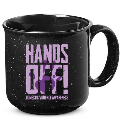 Hands Off Domestic Violence Awareness 15oz Campfire Ceramic Mug