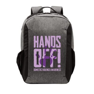 Hands Off Domestic Violence Awareness Vector Backpack