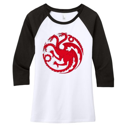 House Of Dragons Women's Tri-Blend 3/4-Sleeve Raglan Shirt