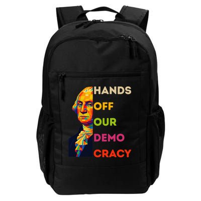 Hands Off Democracy Security Protest George Washington USA Backpack