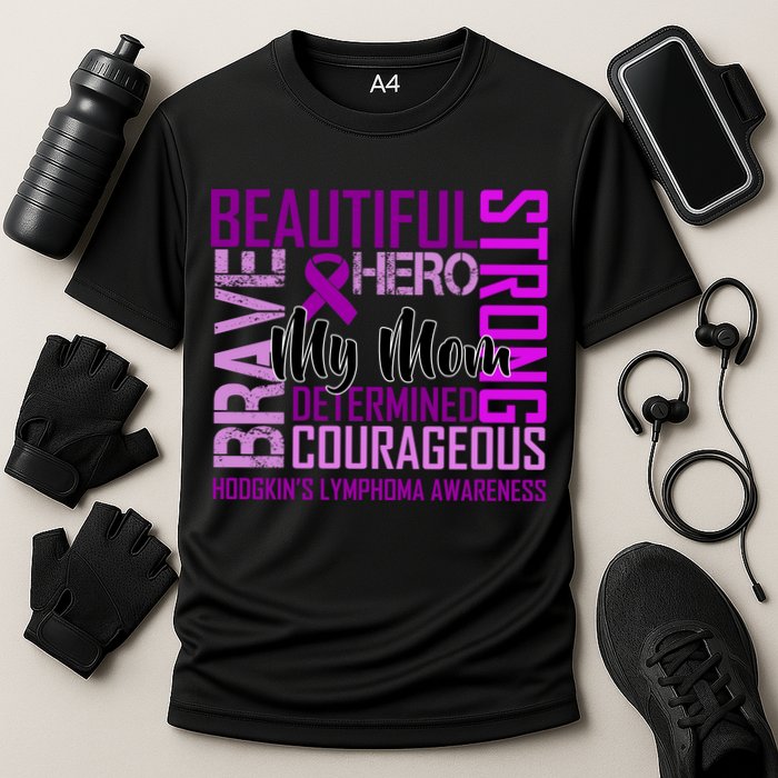 Hodgkin's  lymphoma Awareness For My Mom Cooling Performance Crew T-Shirt