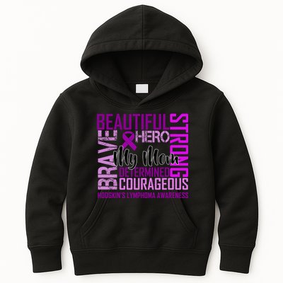 Hodgkin's  lymphoma Awareness For My Mom Kids Hoodie
