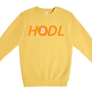 HODL Bitcoin Logo Premium Crewneck Sweatshirt