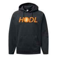 HODL Bitcoin Logo Performance Fleece Hoodie