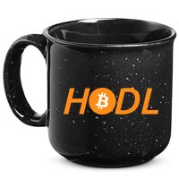 HODL Bitcoin Logo 15oz Campfire Ceramic Mug