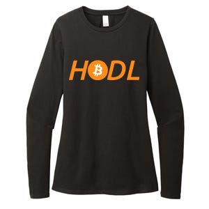 HODL Bitcoin Logo Womens CVC Long Sleeve Shirt