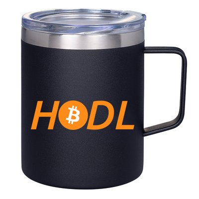 HODL Bitcoin Logo 12oz Stainless Steel Coffee Mug