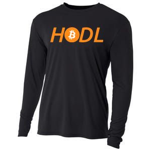 HODL Bitcoin Logo Cooling Performance Long Sleeve Crew