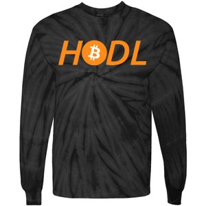 HODL Bitcoin Logo Tie-Dye Long Sleeve Shirt