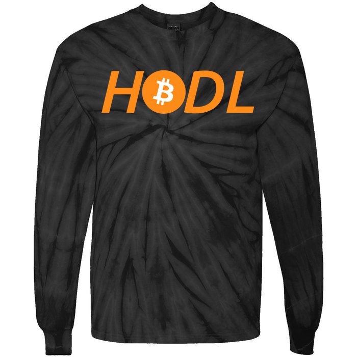 HODL Bitcoin Logo Tie-Dye Long Sleeve Shirt