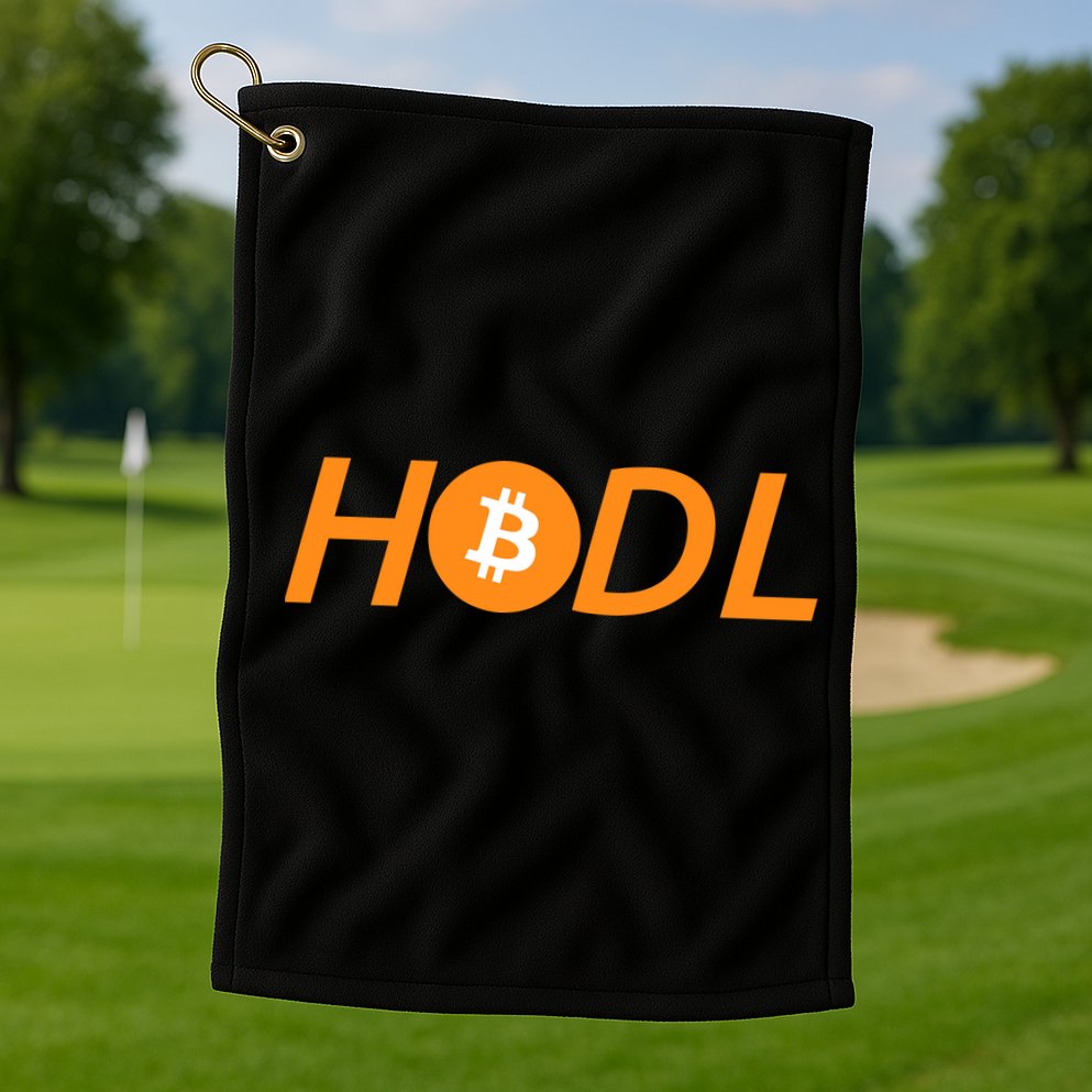 HODL Bitcoin Logo Golf Towel