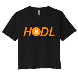 HODL Bitcoin Logo Women's Crop Top Tee