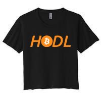 HODL Bitcoin Logo Women's Crop Top Tee