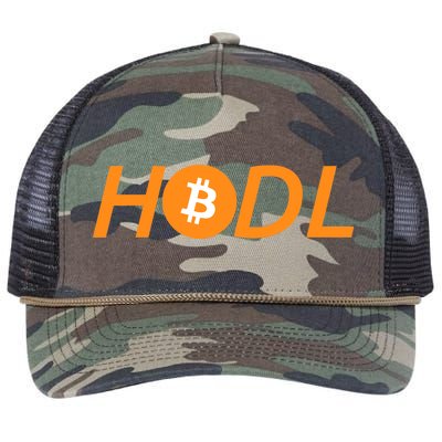 HODL Bitcoin Logo Retro Rope Trucker Hat Cap