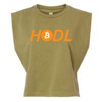 HODL Bitcoin Logo Garment-Dyed Women's Muscle Tee