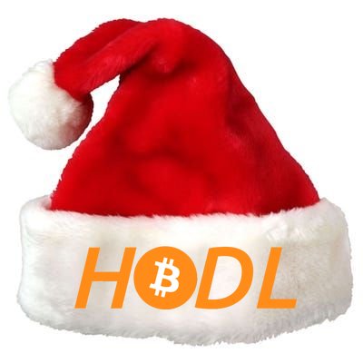 HODL Bitcoin Logo Premium Christmas Santa Hat