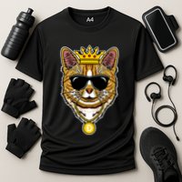 Hodl Dogecoin Doge Cat King Crypto Currency Moon Cooling Performance Crew T-Shirt